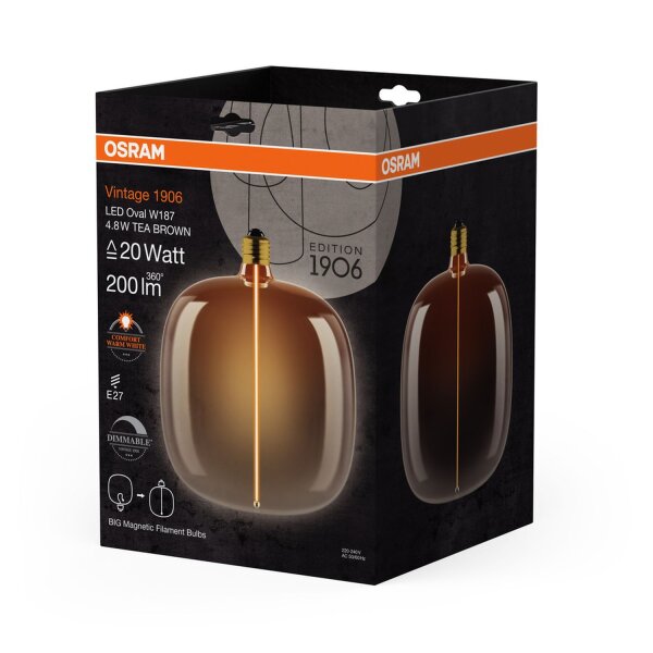 LED Leuchtmittel Glas E27 Ø 18,7 cm 1800 K 200 lm OSRAM