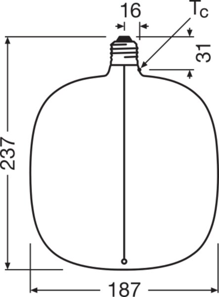 LED Leuchtmittel Glas E27 Ø 18,7 cm 1800 K 200 lm OSRAM