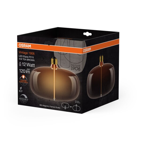 LED Leuchtmittel Glas E27 1800 K 120 lm Ø 21,5 cm OSRAM