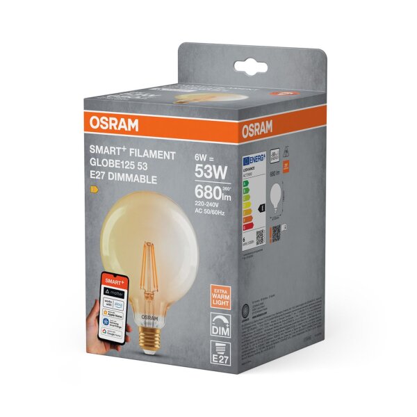 LED Leuchtmittel Dimmbar via App E27 2400 K 680 lm OSRAM