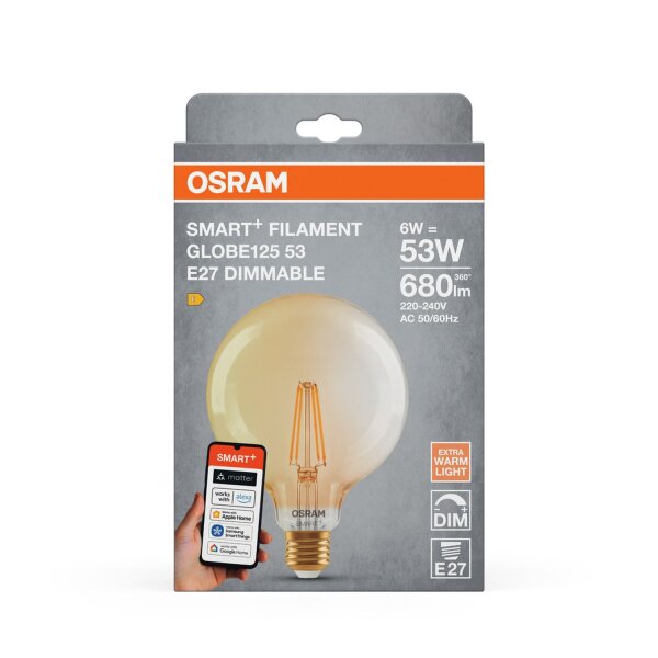 LED Leuchtmittel Dimmbar via App E27 2400 K 680 lm OSRAM