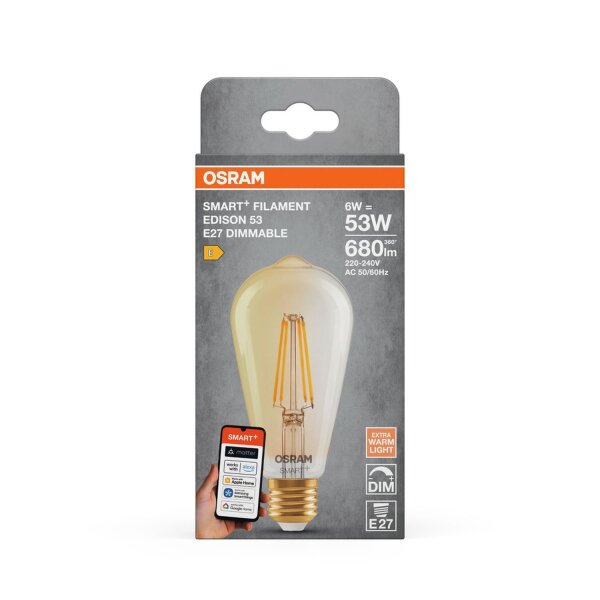 LED Leuchtmittel E27 2400 K Smart Dimmbar in Gold OSRAM
