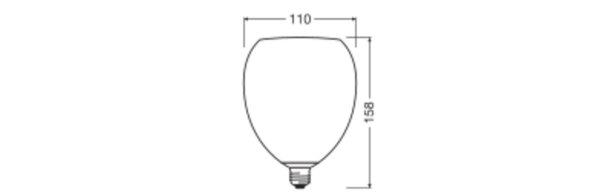LED Leuchtmittel Glas E27 Grün Ø 11 cm 2700 K 300 lm OSRAM