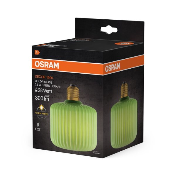 LED Leuchtmittel E27 Glas Grün Ø 12 cm 2700 K 300 lm OSRAM