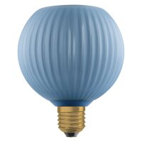 LED Leuchtmittel rund Ø 12,5 cm Glas E27 Blau 2700...