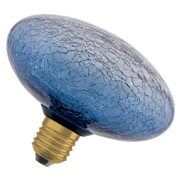LED Leuchtmittel Deko Crackeld Glas Blau E27 2700 K OSRAM