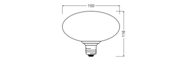 LED Leuchtmittel Deko Crackeld Glas Blau E27 2700 K OSRAM
