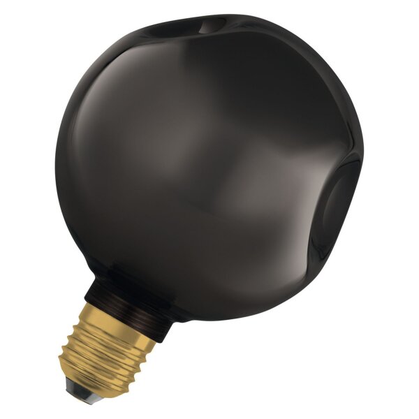 LED Leuchtmittel Glas Schwarz Ø 12,5cm E27 2700K 300lm OSRAM