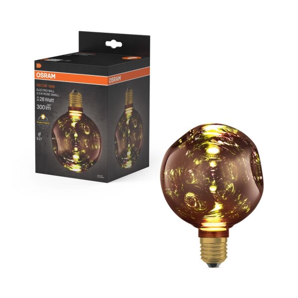 LED Leuchtmittel E27 Glas Ø 12,5 cm 2700 K 300 lm Rosé OSRAM