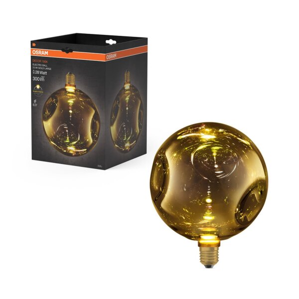 LED Leuchtmittel E27 Ø 20 cm Glas in Gold 2700 K 300 lm OSRAM