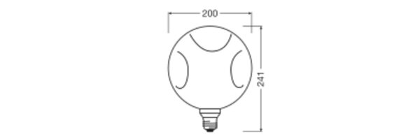 LED Leuchtmittel E27 Ø 20 cm Glas in Gold 2700 K 300 lm OSRAM