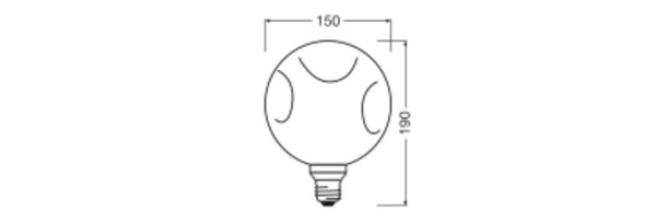 LED Leuchtmittel E27 Deko Glas in Gold 2700 K 300 lm OSRAM