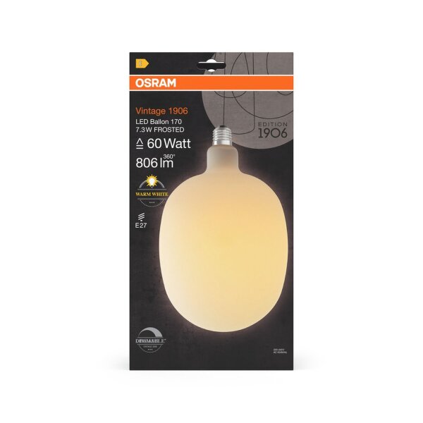 LED Leuchtmittel Weiß matt L: 28,5 cm E27 2700 K 806 lm OSRAM