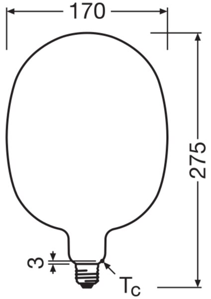 LED Leuchtmittel Weiß matt L: 28,5 cm E27 2700 K 806 lm OSRAM