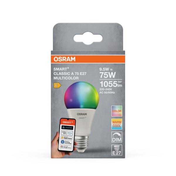 LED Leuchtmittel E27 RGB CCT 1055 lm App Steuerung OSRAM