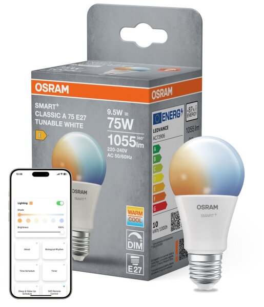 LED Leuchtmittel E27 2700-6500 K 1055 lm Dimmbar Smart OSRAM