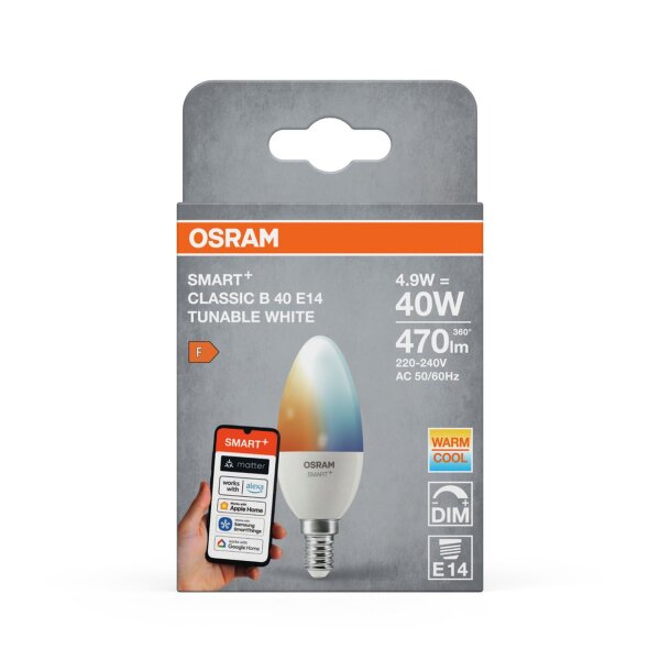 LED Leuchtmittel E14 2700-6500 K 470 lm Smart Dimmbar OSRAM