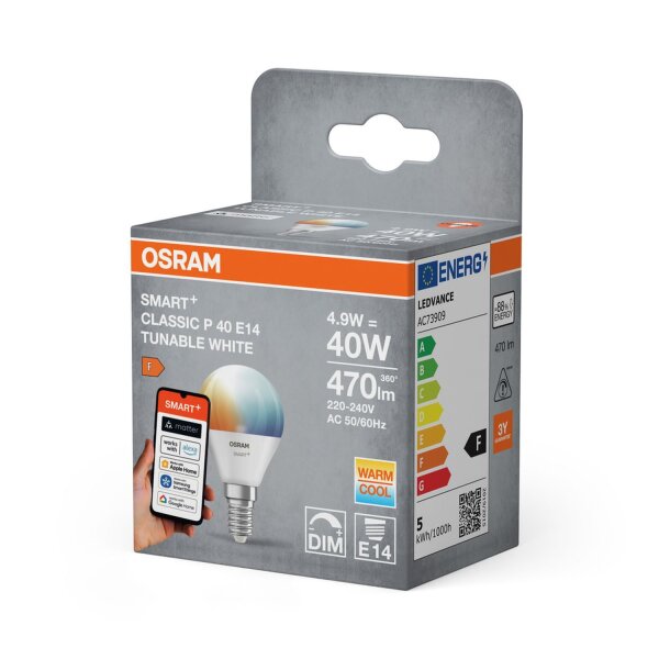 LED Leuchtmittel E14 Smart 2700-6500 K 470 lm Dimmbar OSRAM