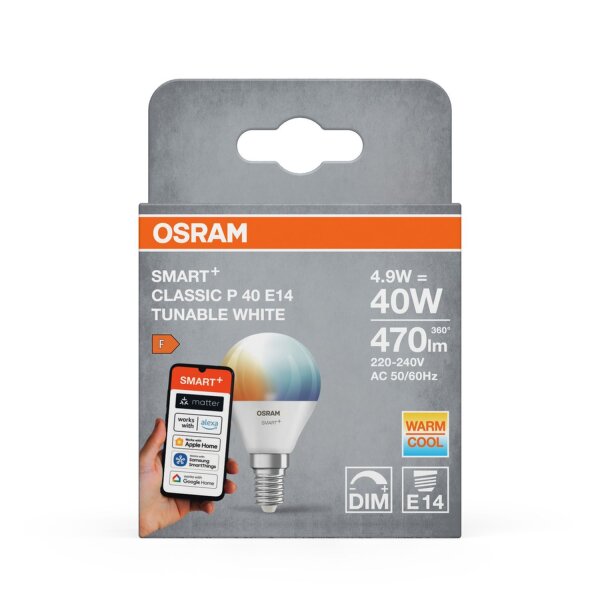 LED Leuchtmittel E14 Smart 2700-6500 K 470 lm Dimmbar OSRAM
