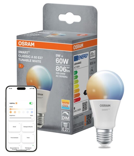 LED Leuchtmittel E27 2700-6500 K 806 lm App Steuerung OSRAM