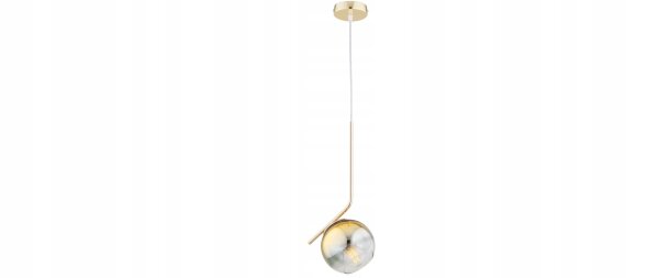 Pendelleuchte Glas Metall Gold E27 Modern wohnlich