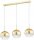 Pendelleuchte 3-flammig Metall Glas Gold E27 L:60 cm
