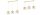 Pendelleuchte 3-flammig Metall Glas Gold E27 L:60 cm