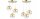 Pendelleuchte 3-flammig Metall Glas Gold E27 L:30 cm
