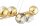 Pendelleuchte 6-flammig Glas Gold E27 L:90 cm Modern