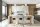 Deckenleuchte 3-flammig Glas Metall Gold E27 L:80 cm