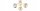 Deckenleuchte 3-flammig Glas Gold E27 B:50 cm blendarm
