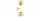 Wandleuchte Up Down 2-flammig Glas Gold E27 H:40 cm