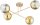 Deckenleuchte 4-flammig Glas Gold E27 L:70 cm blendarm