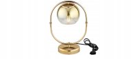 Tischleuchte Glas Gold E27 H:35 cm Modern dekorativ