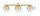 Deckenleuchte 3-flammig Glas Metall Gold E27 L:60 cm