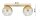 Deckenleuchte 2-flammig Glas Metall Gold E27 L:60 cm