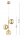 Pendelleuchte 3-flammig Glas Metall Gold E27 B:30 cm