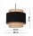 Pendelleuchte 3-flammig Stoff Schwarz Beige E27 Modern