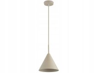 Hängelampe Metall Beige Kegel E27 B:19 cm Modern