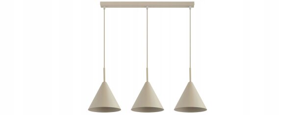 Pendelleuchte 3-flammig Beige E27 L:70 cm Modern