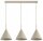 Pendelleuchte 3-flammig Beige E27 L:70 cm Modern