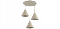 Pendelleuchte 3-flammig Metall Beige E27 B:40 cm Modern