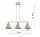 Pendelleuchte 3-flammig Metall Beige E27 L:70 cm