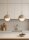 Pendelleuchte 2-flammig Glas Metall Beige E27 40 cm