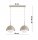 Pendelleuchte 2-flammig Glas Metall Beige E27 40 cm