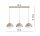 Hängelampe 3-flammig Glas Metall Beige E27 L:70 cm