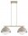 Hängelampe 2-flammig Glas Metall Beige E27 L:50 cm
