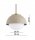 Hängelampe 2-flammig Glas Metall Beige E27 L:50 cm