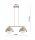 Hängelampe 2-flammig Glas Metall Beige E27 L:50 cm