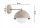 Wandlampe blendarm Glas Metall Beige E27 T:20 cm Modern